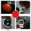 Woodgrain steering wheel spinner knob universal brown 5