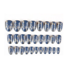 28PCS Fake Nails Tips Set – Natural French Short, Full Cover, Different Sizes, Compatible with Acrylic & DIY Nail Art