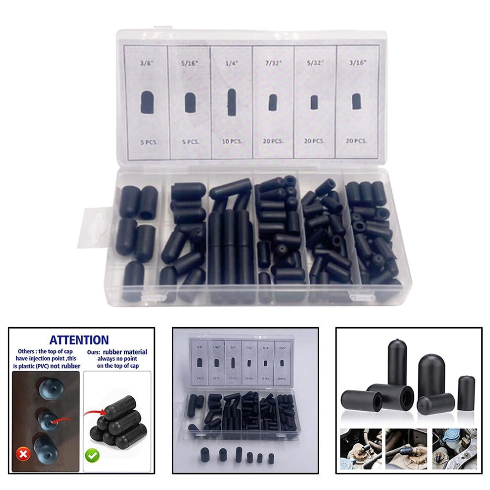 Rubber Vacuum Cap Plug Kit Assorted 105 Pcs 908436188562