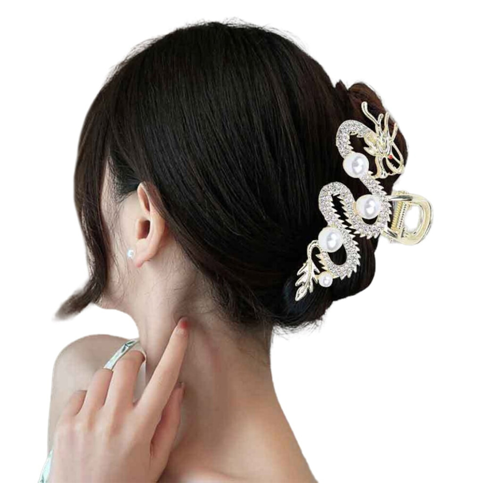 Dragon Hair Clip with Rhinestones Festive Claw