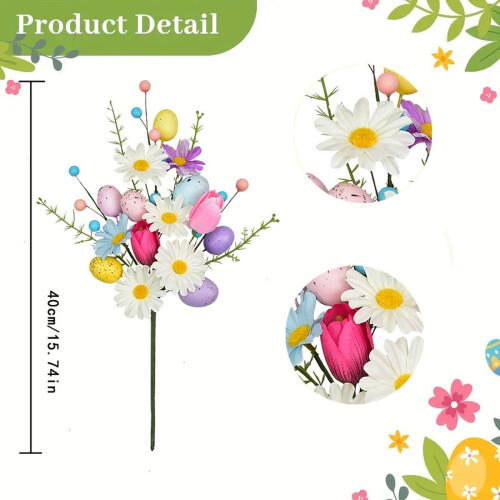 Decorazione pasquale con uova di bacche e bouquet artificiale 2