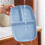 Lightweight Divided Dinner Plates 10*7 In Plastic Square Buffet Plates Stackable Three-Cell Grid Blue Plates 5