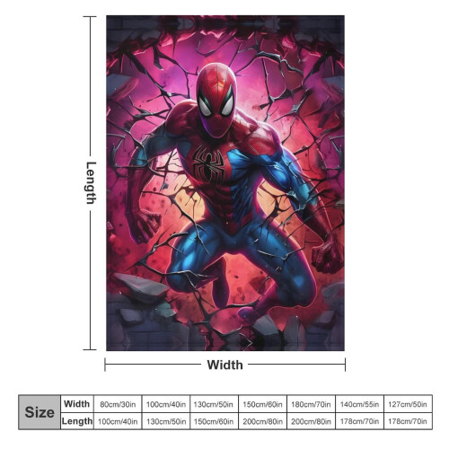 Spiderman blanket flannel plush 60x80 inches 1