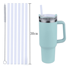 Reusable Plastic Straw with Cleaning Brush for Stanley