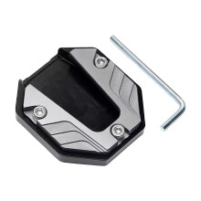 Heavy Duty Motorbike Side Stand Enlarger with Hex Key, Metal Foot Support Plate, Kickstand Extension Accessory for Touring & Sport Bikes
