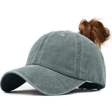 Ponytail Baseball Cap, Women's High Ponytail Hat Sun Hat Peaked Cap Versatile Washed Dad Hat for Outdoor Sports Such as Jogging and Tennis