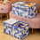Collapsible Fabric Storage Cube Blue Toy Box 1 Pack 4