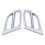 Motorcycle Chrome Left Right Fairing Accent Grilles for  Goldwing GL1800 2001-2011 5