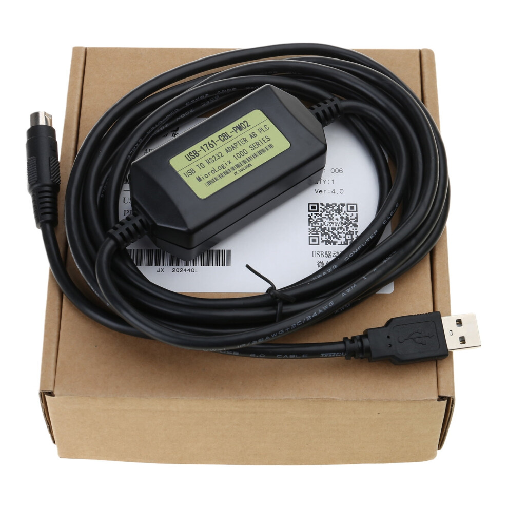Usb Plc Programming Cable For Allen-Bradley Micrologix Black 971050125640