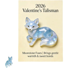 Månesten Ræv Figur Helbredende Krystal Talisman 1 stk.