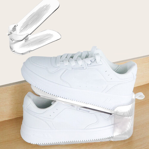 Plastic shoe rack adjustable 3-tier dormitory storage