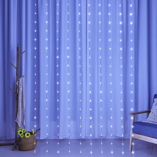 LED gardinlys PVC-tråd 8 tilstande vandtæt 1