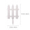 White picket fence garden decoration 2 sets 4
