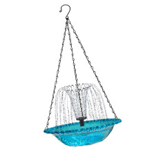 Bol décoratif solaire pour bain d'oiseaux de jardin