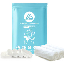 Serviettes compressées réutilisables et portables, paquet de 100