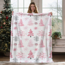 Polyester throw blanket pink 28x39 inches