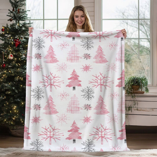 Polyester throw blanket pink 28x39 inches