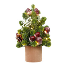 Mini 12-inch artificial Christmas tree with warm white LEDs