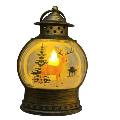 Lanterna Globo de Neve Musical Iluminada de 15 cm