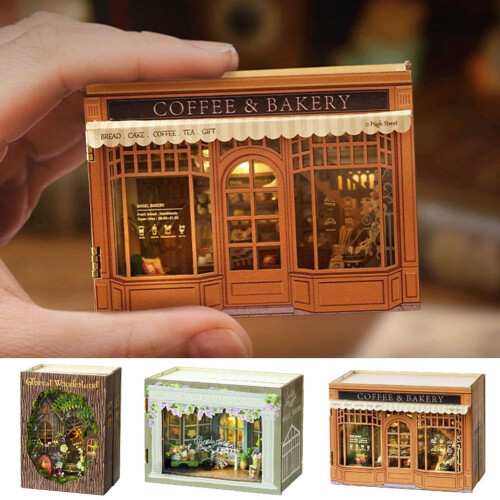 3D Book Nook Kit DIY Miniature House Bookshelf 1
