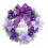 Pre-Lit Blue White Artificial Christmas Wreath with 1