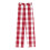 Children's Plaid Elastic Waist Straight Pants Red 1
