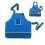 Kids Art Apron Blue for Ages 3-12 1 Pack 5
