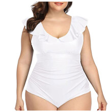 Costum de baie dintr-o singură piesă pentru femei, cu model înfășurat în față și control al abdomenului