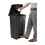Plastic trash can with foot pedal 23 gallon black 7