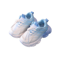 Kids Running Shoes Blue Mesh Slip-on Soft Sole