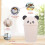Outdoor trash can with lid panda shape large capacity 3