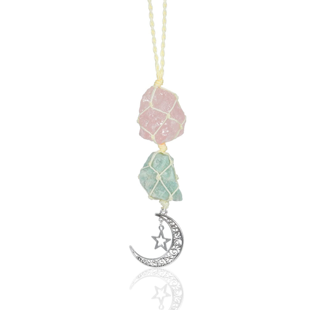 Car Charm Hanging Crystal Moon Decor For Rearview Mirror 959263972367
