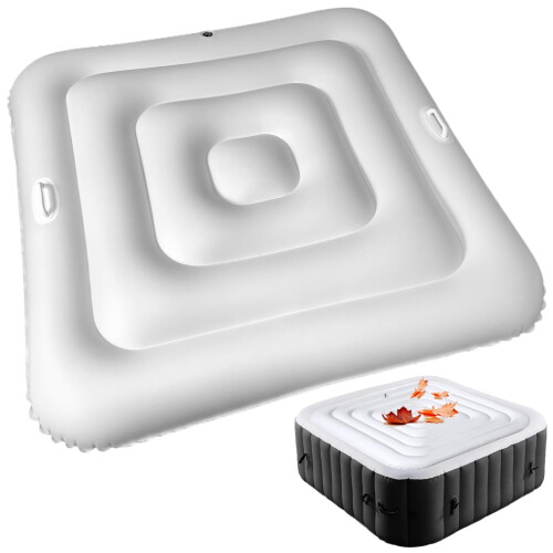 Inflatable Square Hot Tub Cover with Handle Insulated