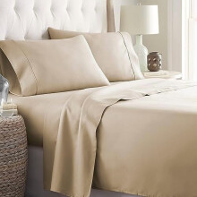 Twin Bunk Bed Sheets Set with 2 Pillowcases Taupe