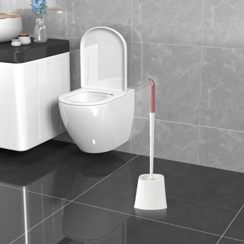 Spazzolino per WC a setole morbide, emisferico, rosa1