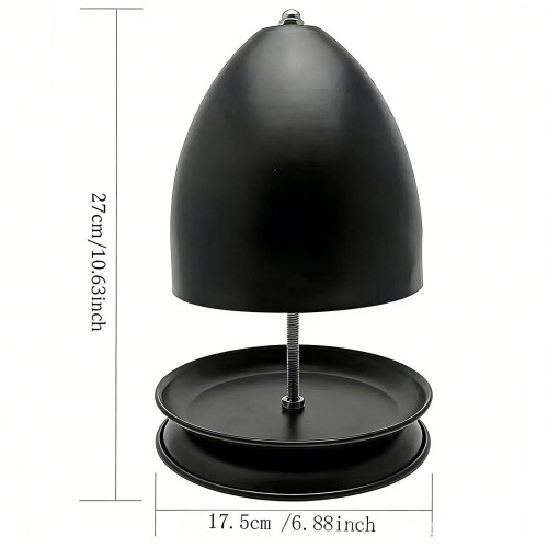 Candle Lamp Warmer Heater Black Double Base Metal 1 Unit 2