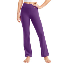 Girls' Stretch High Waist Leggings Purple 12-13 Years