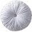 Round decorative throw pillow white 13.7 inch 1