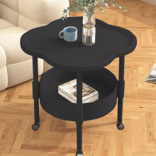 Wooden Nightstand Minimalist Compact 18" H