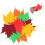 Fall Leaf Paper Cutouts Assorted Colors 50 pcs 3