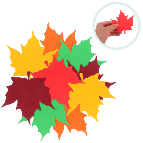 Maple Leaves Paper Cutouts Autumn Decor 200 pcs 1