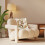 Easter Pillow Cover Linen Peach Fleece Printed with Eggs 6