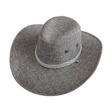 Grauer Panama-Strohhut (Fedora) für Herren, Einheitsgröße