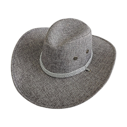 Ανδρικό γκρι καπέλο ηλίου Panama Straw Fedora, ένα μέγεθος