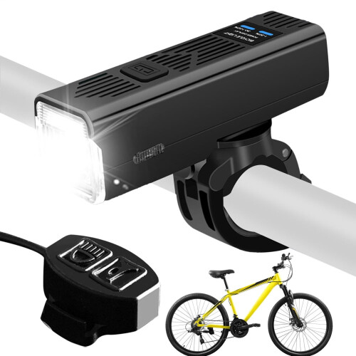 USB Rechargeable Bike Light with Horn 3 Modes