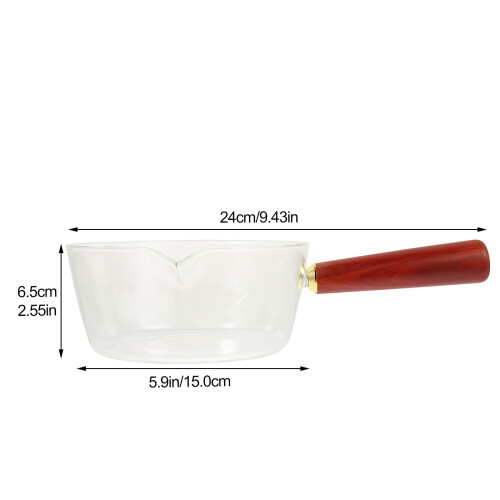 Borosilicate Glass Milk Pan with Handle 1.5L 2