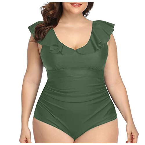 Women's Wrap Front One-Piece Swimsuit with Tummy Control