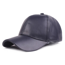 Șapcă de baseball reglabilă din piele PU, bleumarin, mărime unică