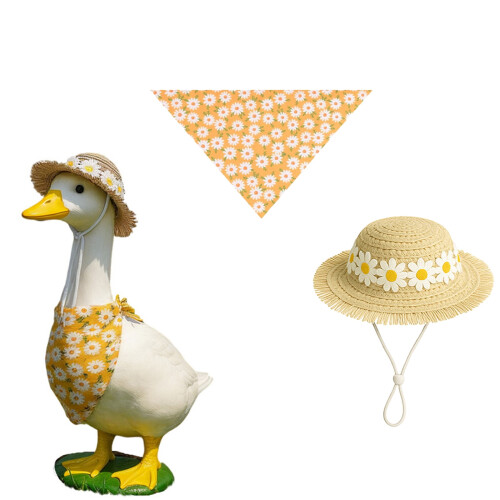 Luau-Gans-Gartendekoration, verspielt, 58 cm