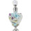 Vintage kristall reseflaskor 10 ml emaljglas design 1